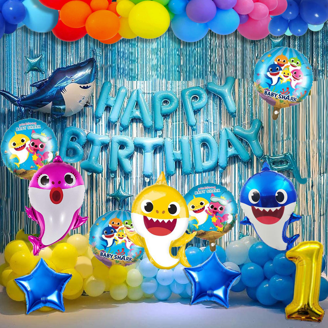 Baby Shark Theme Birthday Party Decorations Full Set of Balloons & –  UNIK